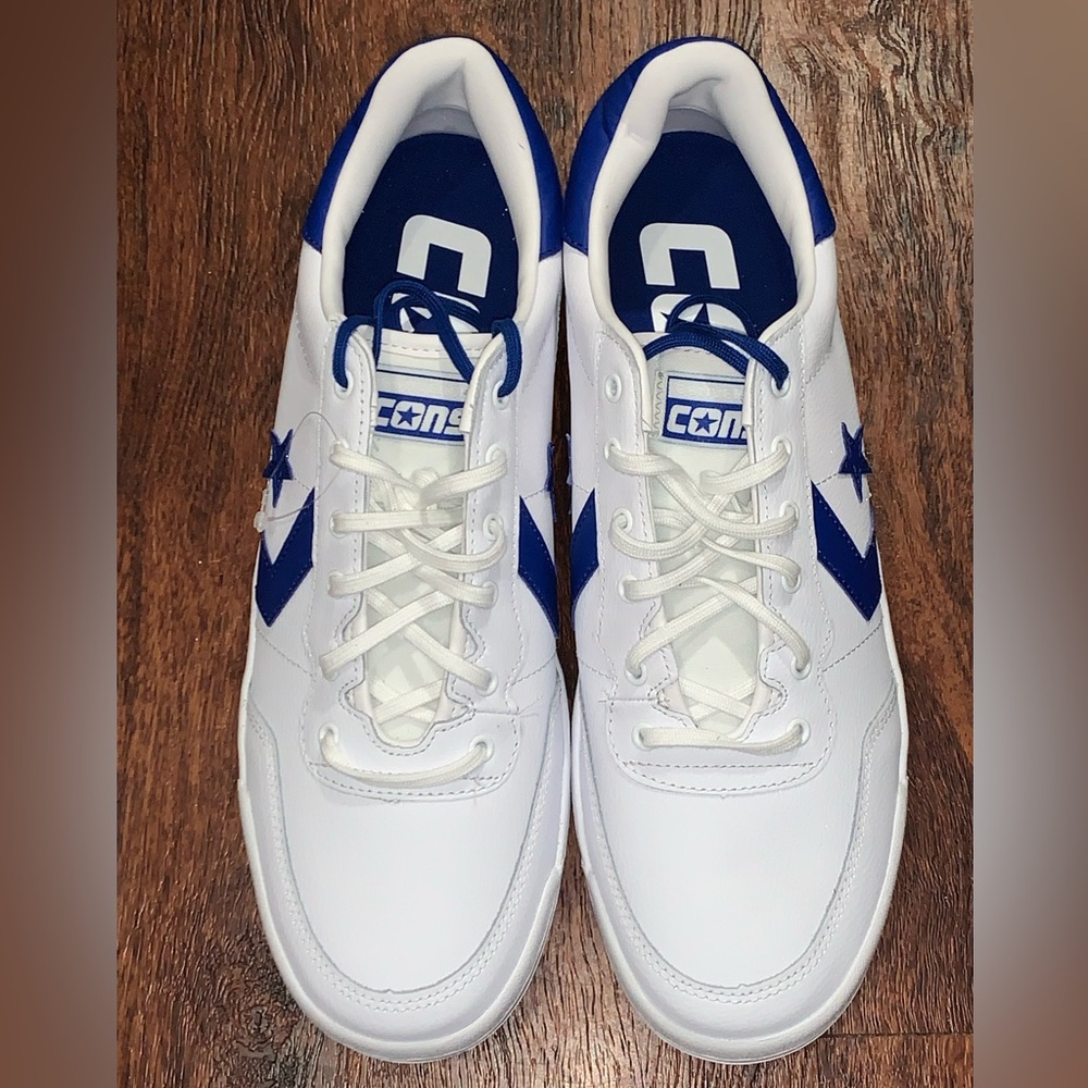Converse White and Blue Low-Top Sneakers - Picture 7 of 16